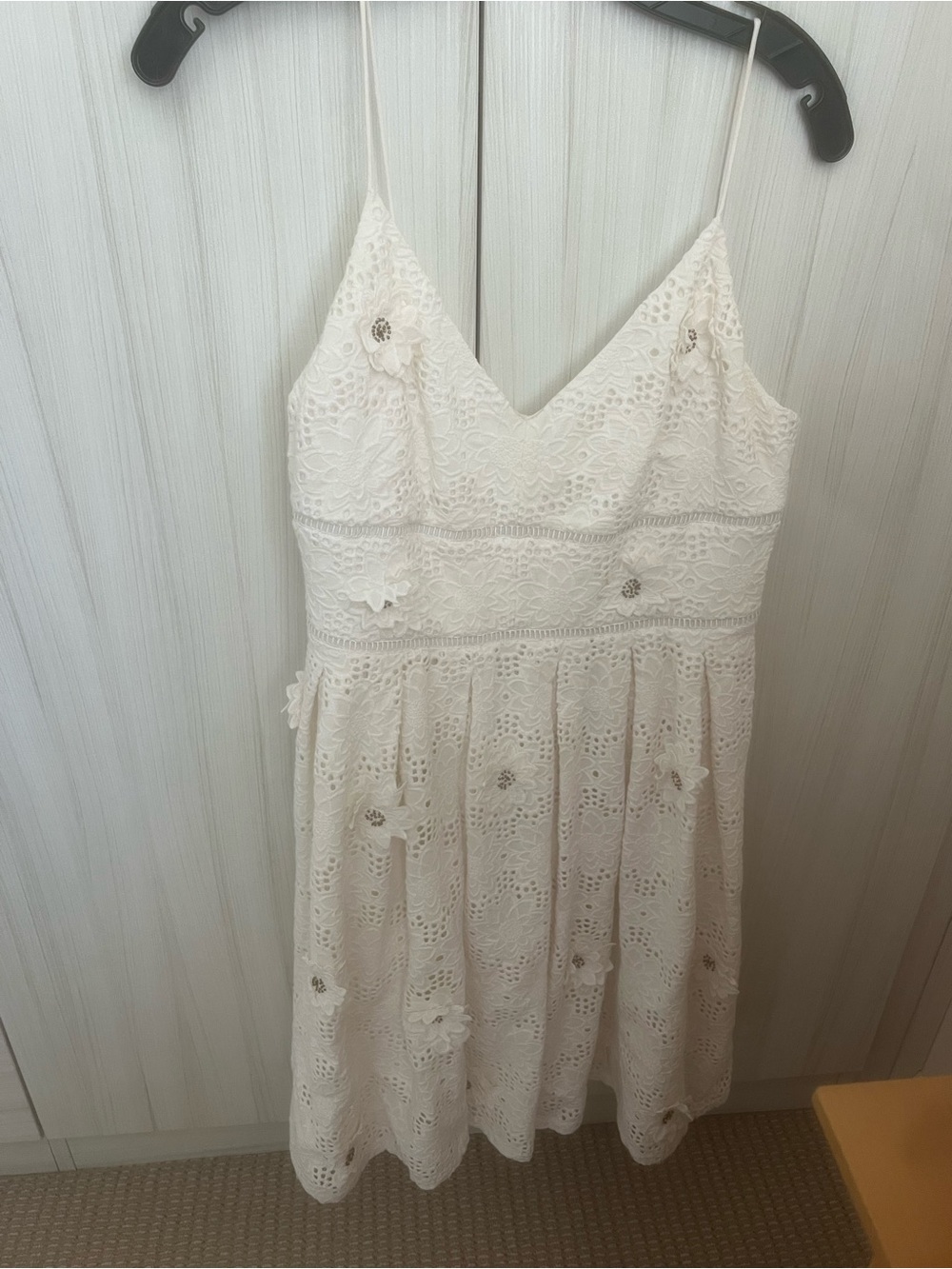 Michael Kors White Eyelet Spaghetti Strap Dress